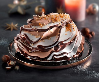 Eis-Dessert Torte Vanille-Haselnuss (Artikelnummer 10759)