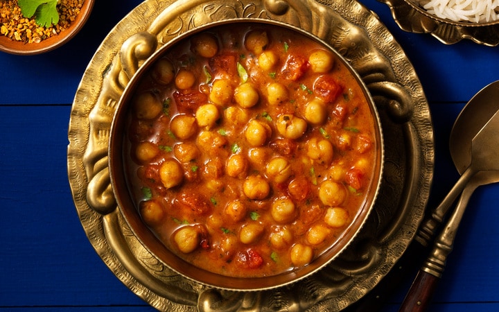 Kichererbsen-Curry mit Reis (Artikelnummer 20560)